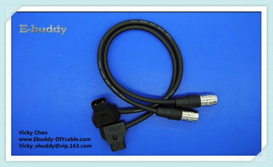 12 câbles de bloc alim. gainés par coutume de sécurité de PIN pour l'alimentation d'énergie de caméra de Sony